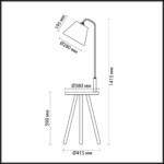 4666/1F HALL ODL20 541 темное дерево/рогожка Торшер E27 1*60W 220V KALDA — изображение 2