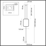 7022/27FLA HIGHTECH ODL25 283 Напольный светильник черный/металл/акрил IP20 LED 3000K 220V TEO — изображение 2