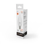 34116 Лампа Gauss Elementary Свеча на ветру 6W 420lm 3000K Е14 LED 1/10/50 — изображение 4