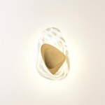 4314/9WL MIDCENT ODL22 219 стекло с эффектом льда/ металл бронза Настенный светильник IP20 LED 11W 275Лм 3000K ICY — изображение 2