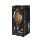 151802008 Лампа Gauss Filament BT180 8W 780lm 2400К Е27 golden straight LED 1/6 — изображение 3