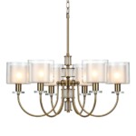 5088/6 CLASSIC ODL25 635 античная бронза/стекло Люстра E14 6*40W SAGA — изображение 5