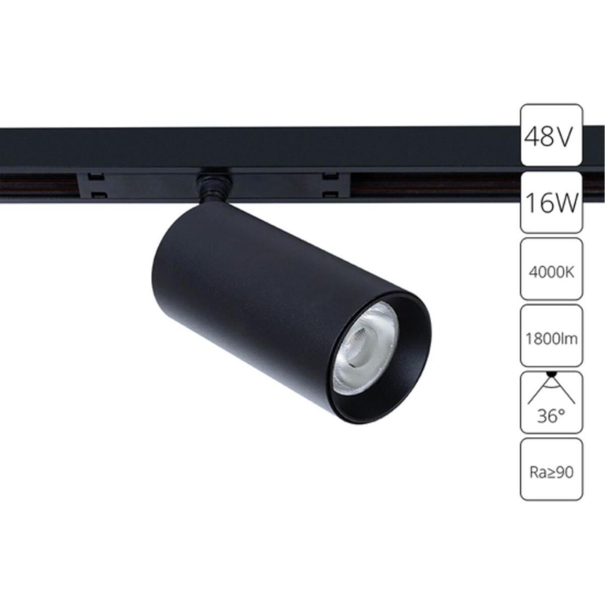 fe06ea6d76fe062a64bf3561ff76f13a A7262PL-1BK СВЕТИЛЬНИК ПОТОЛОЧНЫЙ OPTIMA 48В 16Вт 1800Лм 4000К 90+ 36° — изображение 1