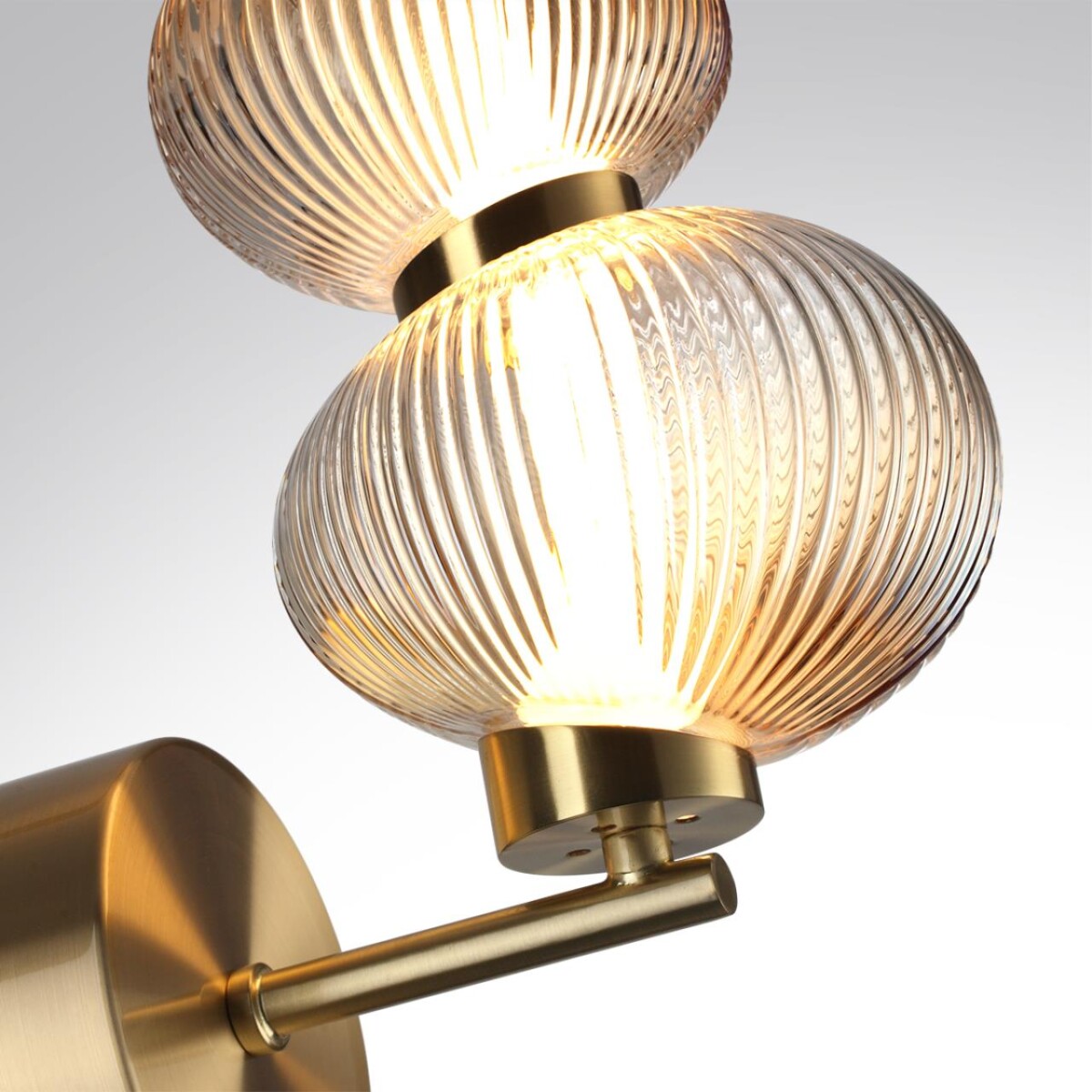 5095/8WL L-VISION ODL25 359 латунный/янтарный градиент/металл/стекло Настенный светильник LED 8W 4000K 932Лм BRUCO — изображение 5