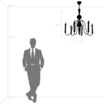 732067 Люстра RAGNO 6х40W E14 ЧЕРНЫЙ — изображение 2