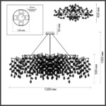 4970/14 HALL ODL24 615 матов.серебристый/алюмин./хрусталь Люстра G9 14*40W DELICA — изображение 2