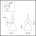 3785/1W MODERNI LN19 000 зеленый, золото Бра E27 1*60W 220V GEMMA — изображение 2