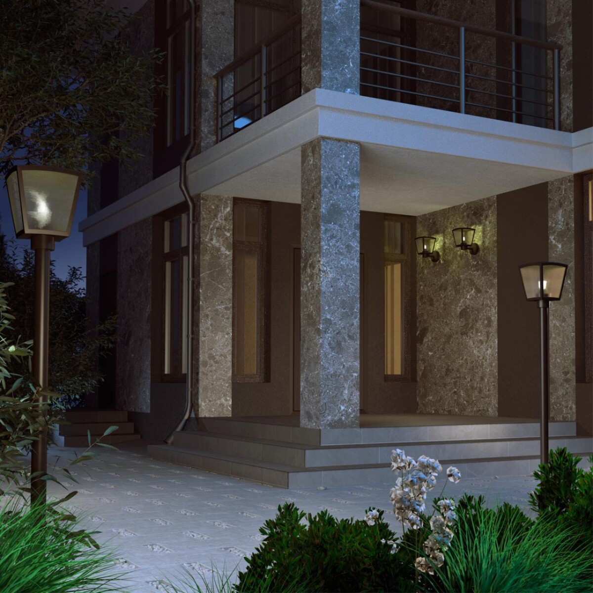 370944 STREET NT23 656 темно-серый Светильник ландшафтный IP54 E27 18W 220-240V PARK — изображение 1