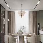 5405/9 MODERN ODL_EX23 123 золотой/серый/зеленый/белый матовый металл/керамика/стекло Люстра E14 9*40W PALLE