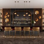 5079/40L L-VISION ODL24 209 зол/серо-бежевый/металл/натур.камень/акрил Настенный светильник с переключ.цветов.темпер. LED 40W 3000К/4000K/6000K BERGI — изображение 2