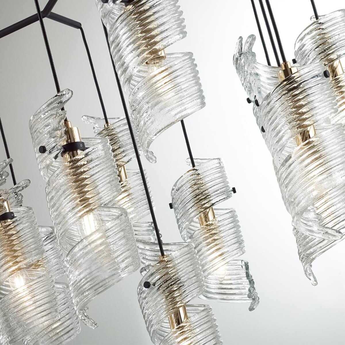 5439/13 MODERN ODL_EX25 071 черный/золото/металл/стекло Люстра E14 13*40W FUSILLI — изображение 6