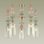 4855/5C CLASSIC ODL_EX21 135 золото/разноцветн./керамика/стекло Люстра потолочная E14 5*40W BIZET — изображение 5