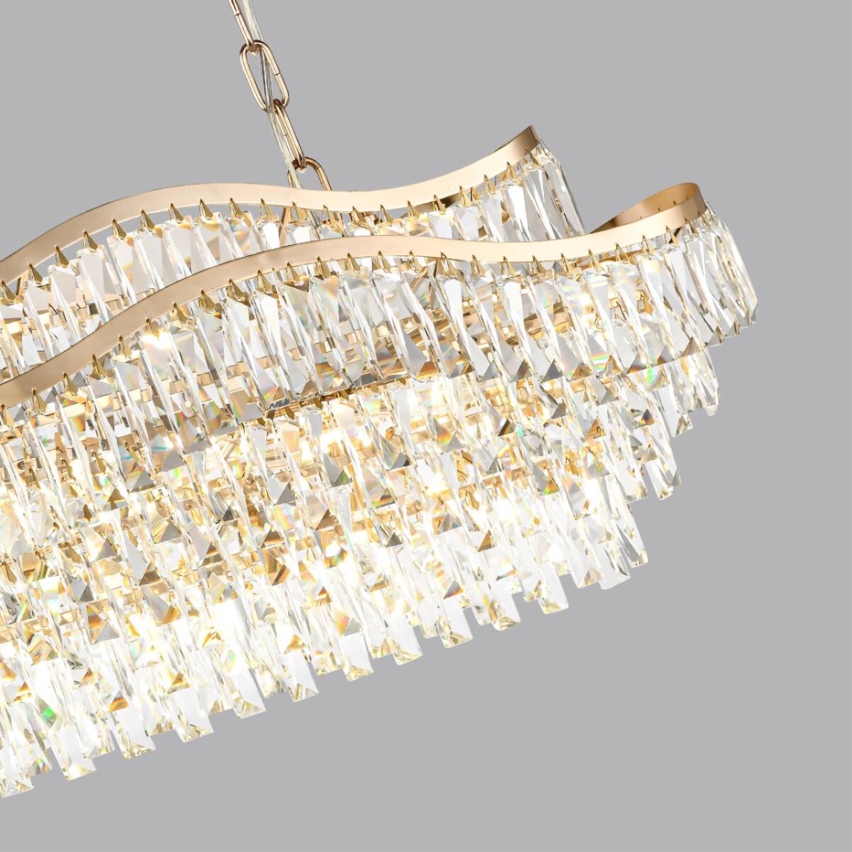 5073/15 HALL (В 2-х КОРОБКАХ) ODL24 605 золото/прозрачный/металл/хрусталь Люстра E14 15*40W WAYTA — изображение 3