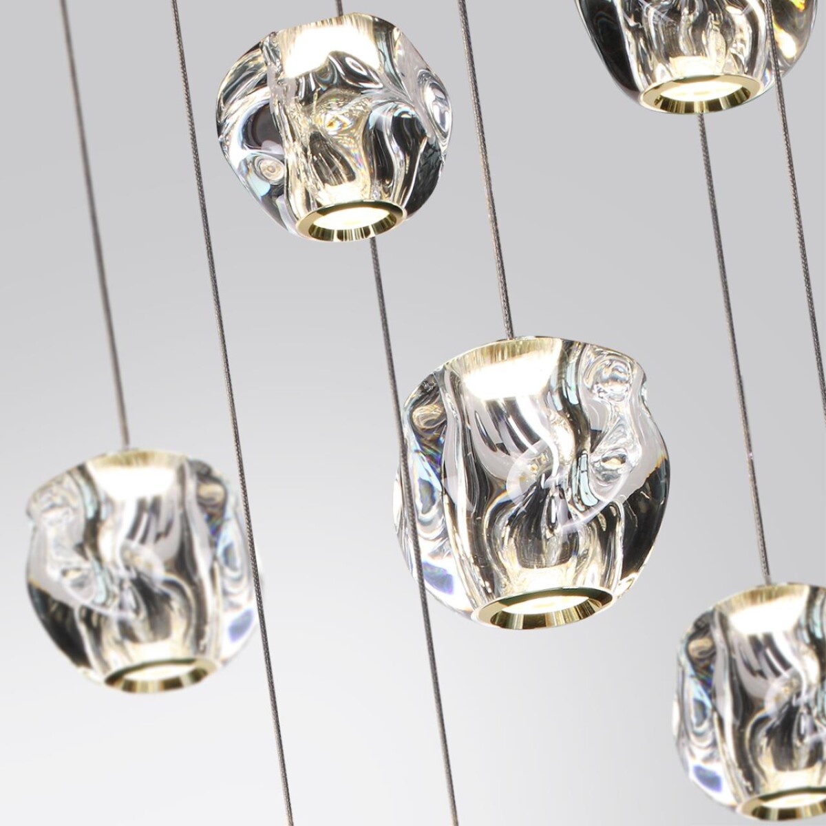 5085/120L L-VISION ODL25 563 золото/прозрачный/металл/акрил Люстра каскадная LED 120W 4000K 5500Лм JEMSTONE — изображение 5