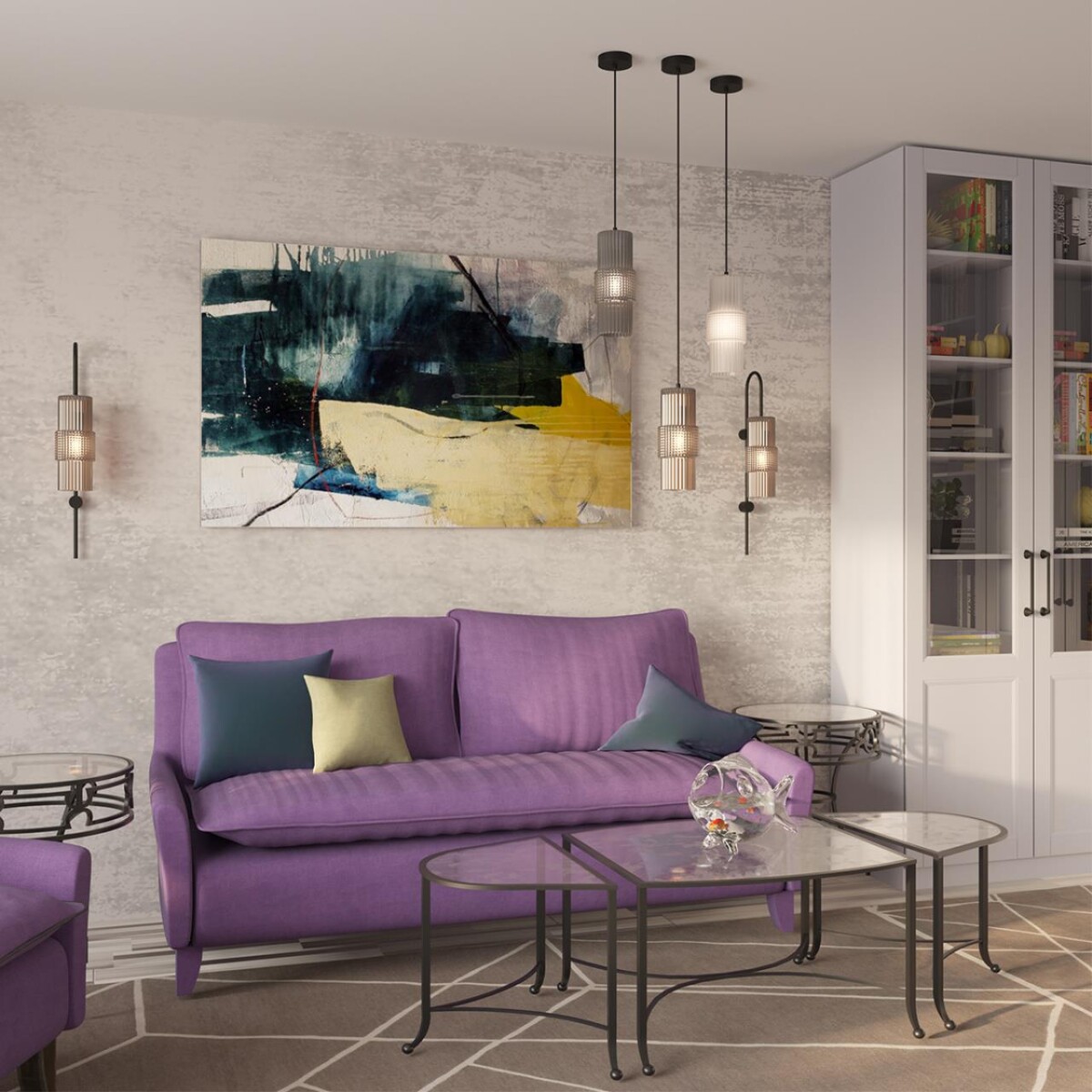 5016/1W MODERN ODL23 405 черный/дымчатый металл/стекло Бра E14 1*40W PIMPA — изображение 1