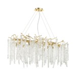 5005/12 HALL ODL23 617 золотой/прозрачный металл/хрусталь Люстра G9 12*40W BANCHE