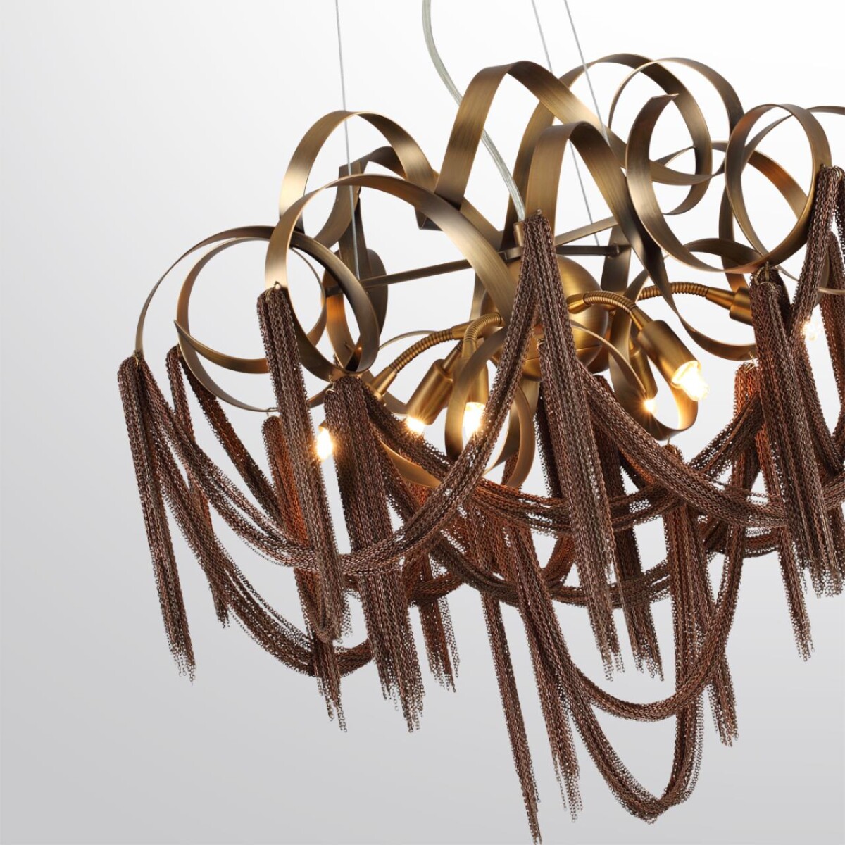 5066/6 HALL ODL24 527 античн.бронза/коричневый/металл/металл Люстра G9 6*40W CHAINY — изображение 3