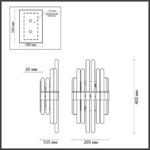 4988/2W HALL ODL22 641 золотой/стекло Бра E14 2*40W STIKA — изображение 2