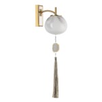 5432/1W MODERN ODL_EX25 089 золотой(под латунь)/стекло/кисточка/агат Бра E14 1*40W FIOLENT