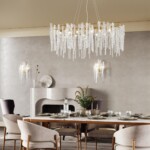 5005/12 HALL ODL23 617 золотой/прозрачный металл/хрусталь Люстра G9 12*40W BANCHE — изображение 2