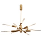 5449/28L L-VISION ODL_EX26 039 сатинированн.латунь/прозрачн./металл/стекло Люстра LED 28W (10*2.8W) 3000K 1260Лм KOLOS — изображение 4