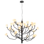 5090/30 MODERN ODL25 553 черный матовый/белый/фарфор Люстра G4 LED 30*5W GARDI — изображение 4