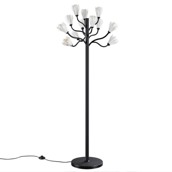 5090/12F MODERN ODL25 553 черный матовый/белый/фарфор Торшер G4 LED 12*5W GARDI