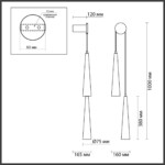 5044/24WL L-VISION ODL24 000 глянц.темн.хром/прозрачный/металл/стекло Бра LED 24W 3000K 2536Лм LUMP — изображение 2