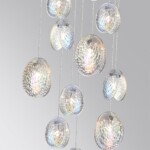 5039/11 MODERN ODL24 000 черный/перламутровый/металл/стекло Люстра каскадная G9 11*40W MUSSELS — изображение 5