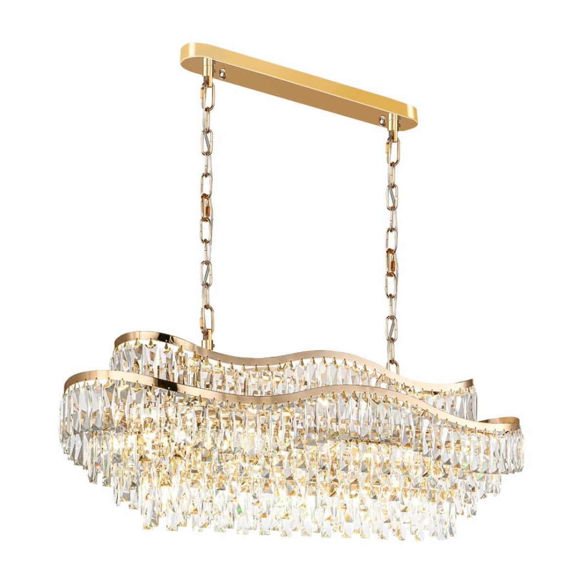 5073/15 HALL (В 2-х КОРОБКАХ) ODL24 605 золото/прозрачный/металл/хрусталь Люстра E14 15*40W WAYTA — изображение 1