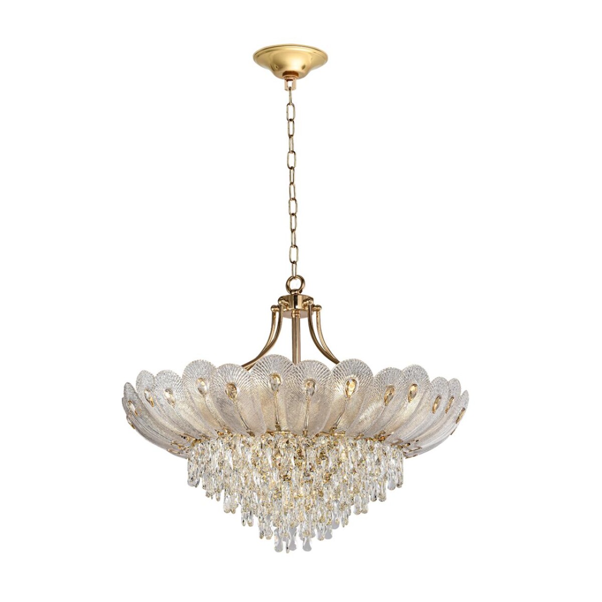 5048/16 HALL ODL24 000 золото/прозрачный/янтарный/металл/хрусталь/стекло Люстра E14 16*40W PAROTI — изображение 2