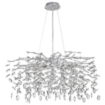 4970/10 HALL ODL24 615 матов.серебристый/алюмин./хрусталь Люстра G9 10*40W DELICA