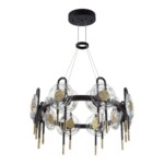 5407/92L MODERN ODL_EX25 101 черный/золото/металл/стекло Люстра LED 92W 3000K 8990Лм MAGNET