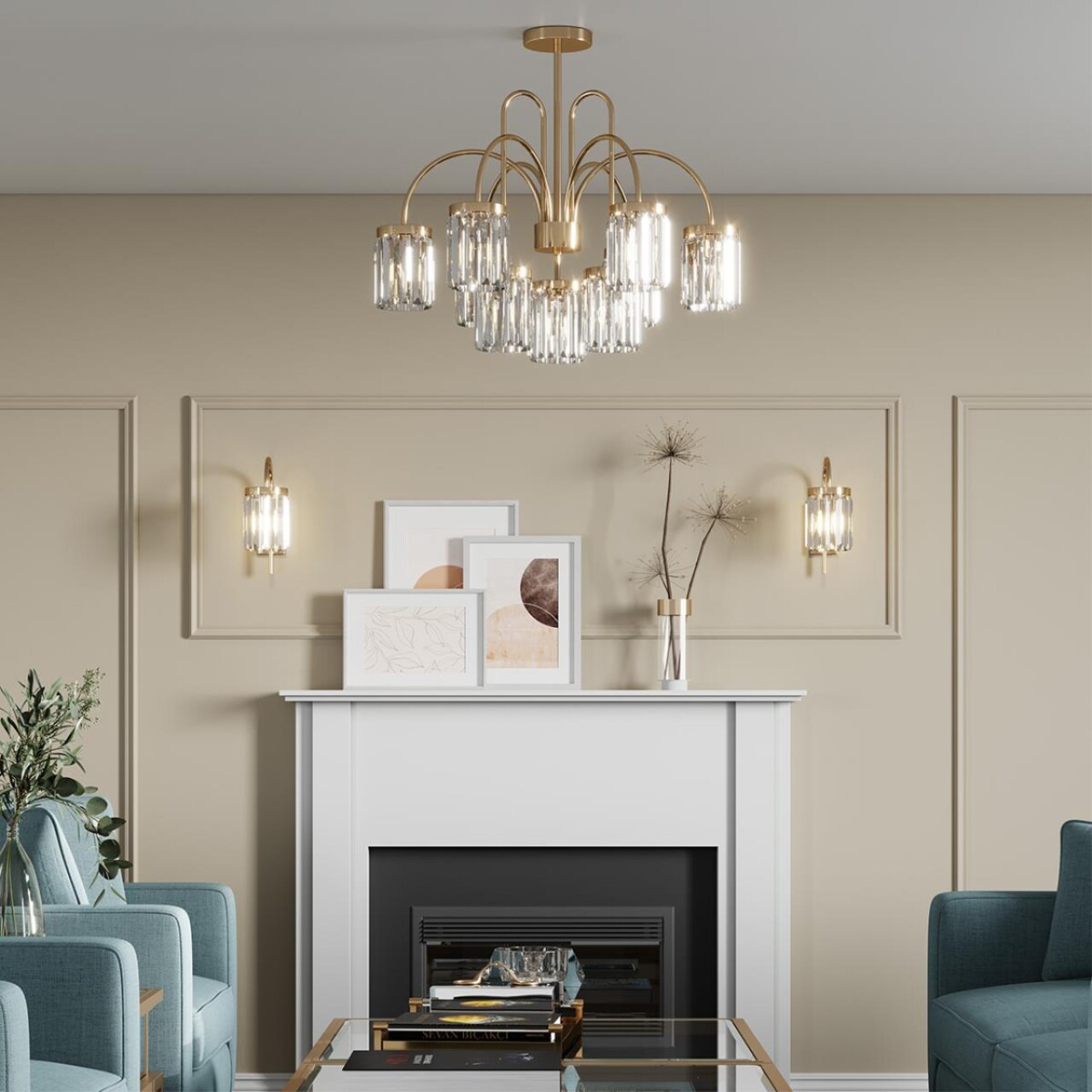 4987/6 CLASSIC ODL22 639 золотой/хрусталь Люстра E14 6*40W VASSA — изображение 1