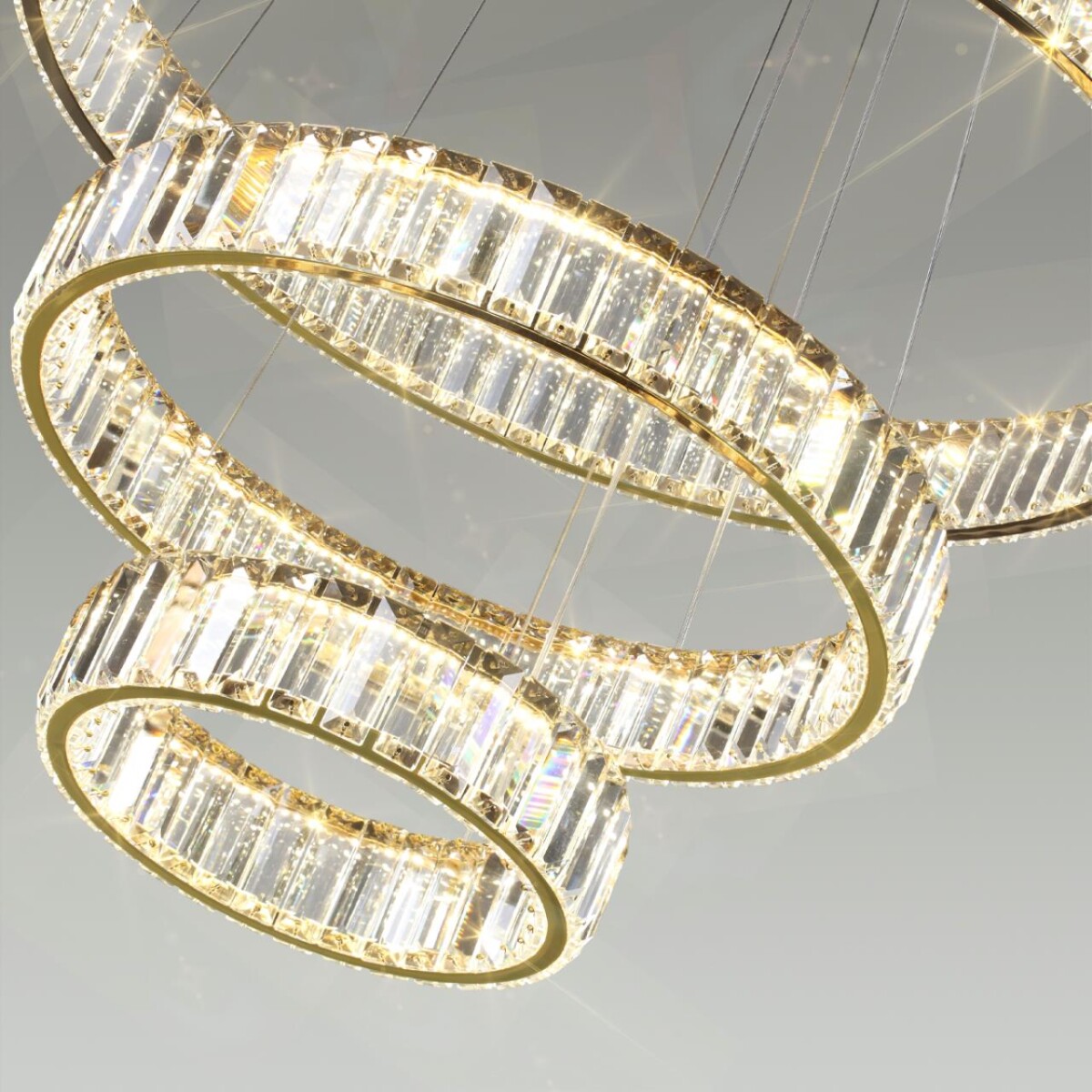 5015/88L L-VISION ODL23 589 золотой/прозрачный металл/хрусталь Люстра LED 88W 4000K 8800Лм VEKIA — изображение 5