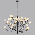 5090/30 MODERN ODL25 553 черный матовый/белый/фарфор Люстра G4 LED 30*5W GARDI — изображение 5