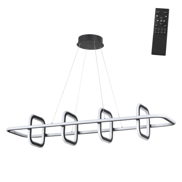 359185 OVER NT23 312 черный Светильник подвесной диммируемый, в комплекте пульт ДУ IP20 LED 4000К 175W 220V ONDO