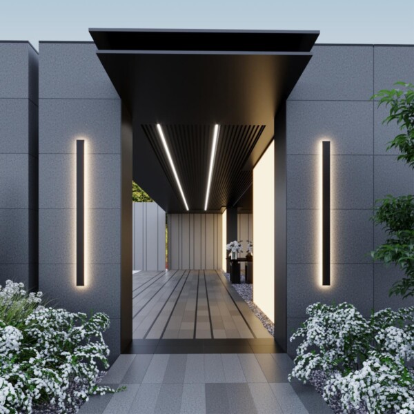 4379/29WL HIGHTECH ODL23 503 черный/металл Настенный светильник IP54 LED 29W 950Лм 3000K 120° FIBI