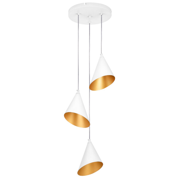 757036 Люстра CONE GW 3х6W(led) G9 БЕЛЫЙ/ЗОЛОТО
