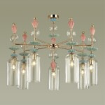 4855/7C CLASSIC ODL_EX21 134 золото/разноцветн./керамика/стекло Люстра потолочная E14 7*40W BIZET — изображение 5