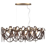 5066/10 HALL ODL24 527 античн.бронза/коричневый/металл/металл Люстра G9 10*40W CHAINY — изображение 2
