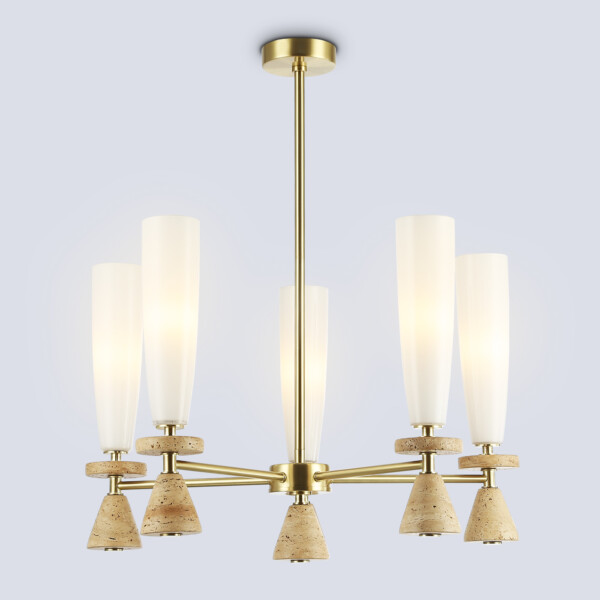 LH75371/5 GD/WH золото/белый G9*5 max 28W D600*675