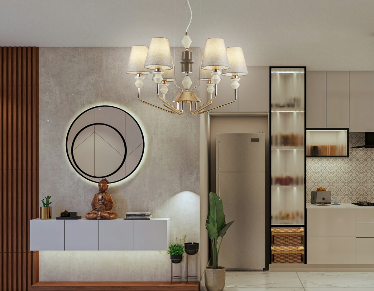 LH75401/6 GD/GR золото/серый E14*6 max 40W D700*1260 — изображение 7