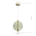 SL6141.323.01 Светильник подвесной ST-Luce бронза/зелёный LED 1*11W 4000K WASI — изображение 5