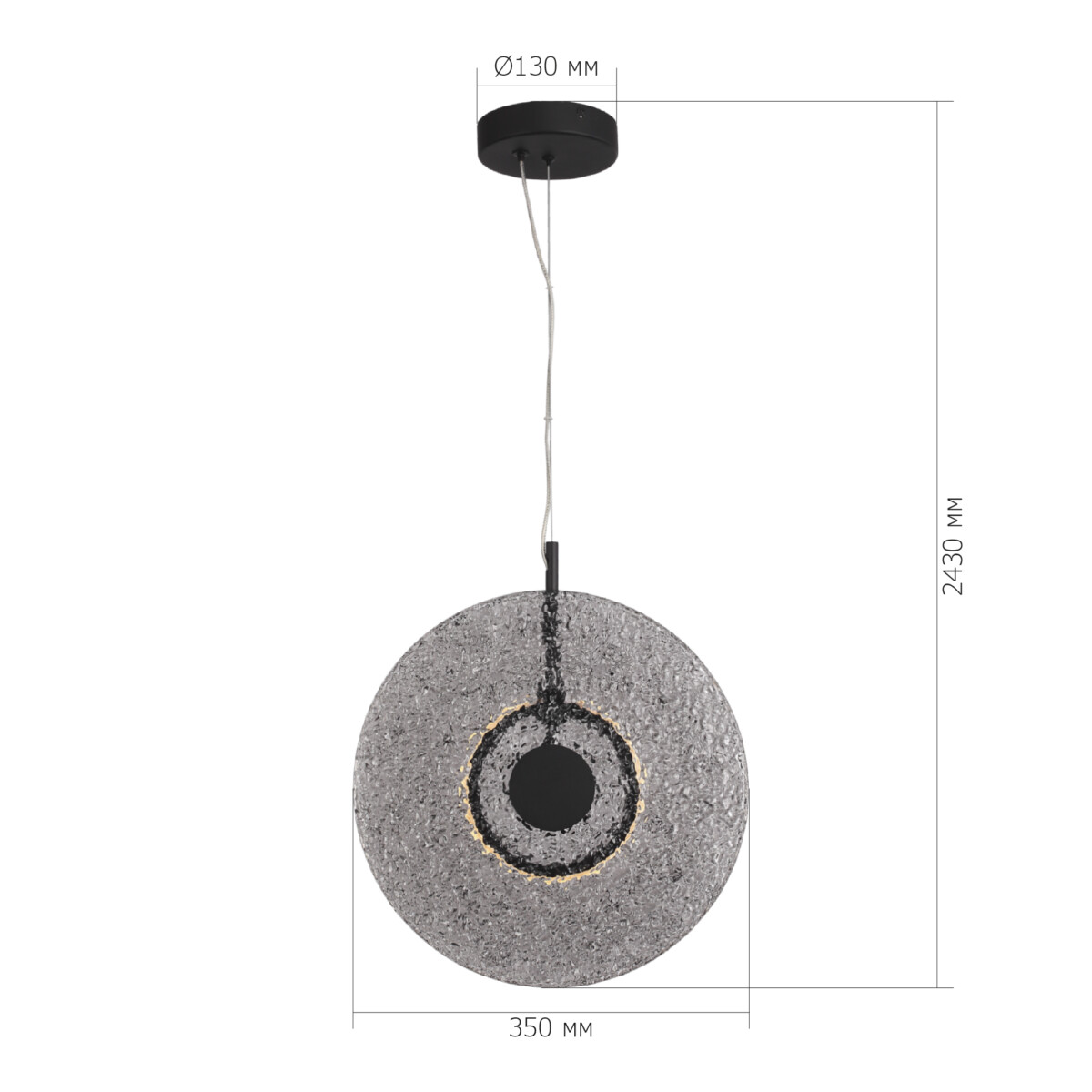 SL6142.413.01 Светильник подвесной ST-Luce черный/дымчатый LED 1*8W 4000K ALUMNO — изображение 6