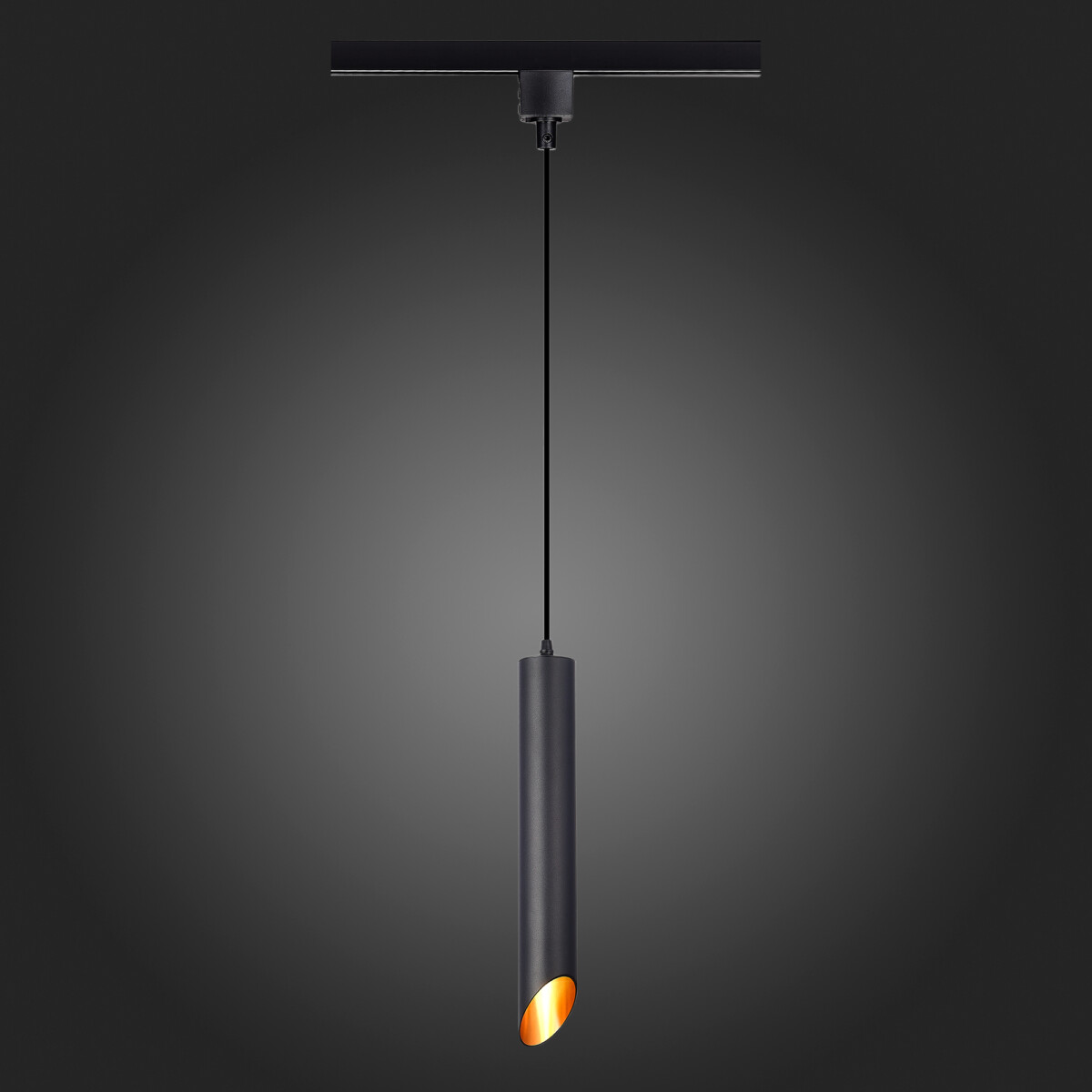 ST152.416.01 Светильник трековый Черный GU10 1*50W IP20 D60xH400 220V Без ламп BASE — изображение 2