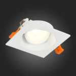 ST208.518.01 Св-к встр. Белый GU10 1*50W  L94xW94xH40 220V Без ламп Встраиваемые светильники — изображение 2