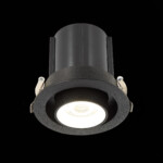 ST702.438.12 Св-к встр. Черный LED 1*12W 3000K 900Lm Ra80 24° IP20 D90xH92 180-240V Встраиваемые светильники — изображение 4