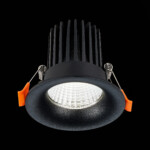 ST703.438.10 Св-к встр. Черный LED 1*10W 3000K 900Lm Ra>90 38° IP20 D85xH75 170-240V Встраиваемые светильники