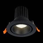 ST705.438.10 Св-к встр. Черный LED 1*10W 3000K 750Lm Ra>90 38° IP20 D102xH85 170-240V Встраиваемые светильники